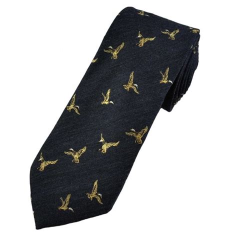 Tresanti Flying Duck Navy Silk Wool Men S Novelty Tie From Ties Planet Uk