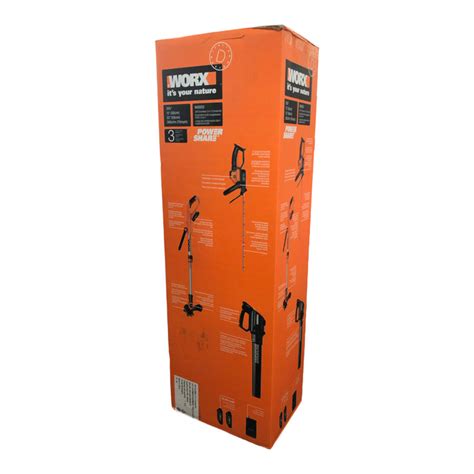 Worx Cordless 20v Leaf Blower Hedge Trimmer And Weed Trimmer Combo Kit