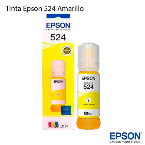 Botella De Tinta Epson 524 Amarillo Original X3011