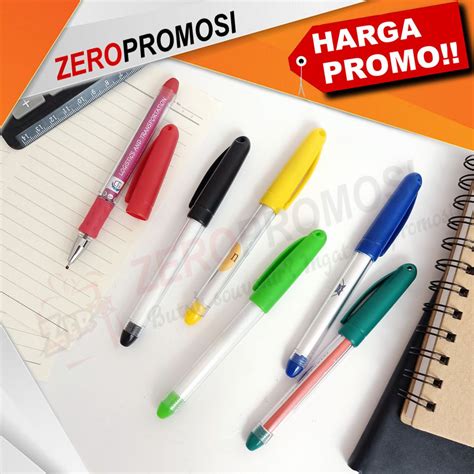 Jual Souvenir Pulpen Promosi Pen Aktif Gel Cetak Insert Sticker