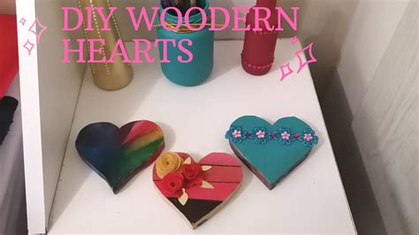 Diy Wooden Heart Decorations Acrylic And Chalk Paint Decor Wood