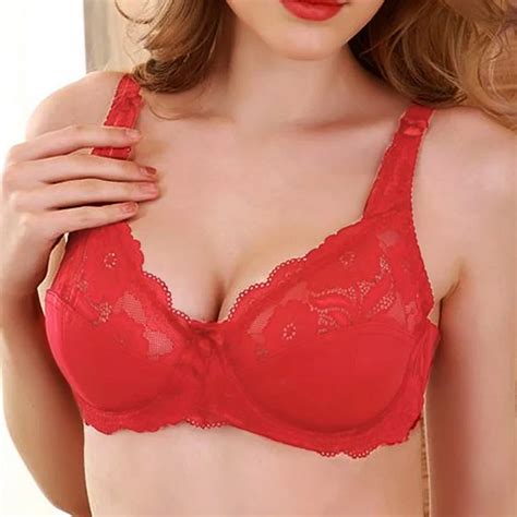 Generic Plus Size Bra Ultrathin Lace Bralette For Push Up Woman