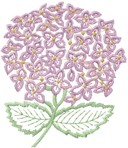 Free Hydrangea Bouquet Embroidery Design AnnTheGran