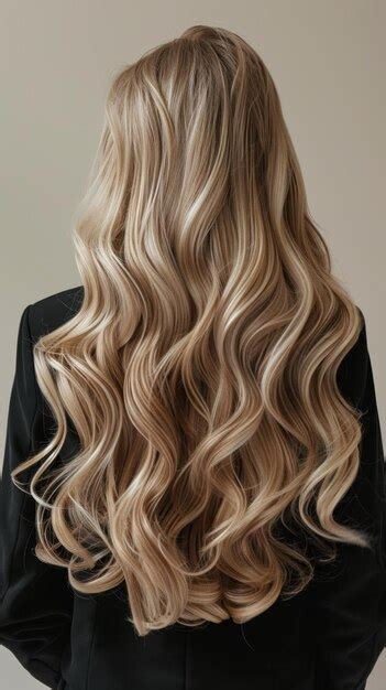Premium Photo Long Blonde Hair Cascading Down The Back