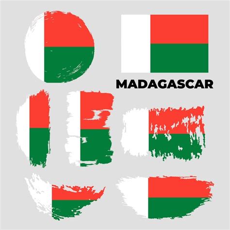 Premium Vector Madagascar National Official Flag African Patriotic Symbol