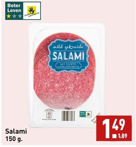 Salami G Aanbieding Bij Aldi