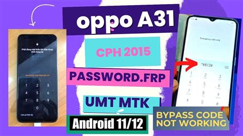 OPPO A31 CPH2015 HARD RESET UMT MTK OPPO A31 CPH2015 FRP PIN