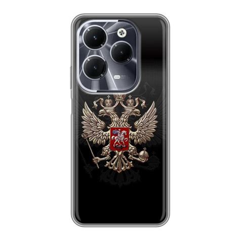 Дизайнерский силиконовый чехол для Infinix Hot 40 Герб России купить