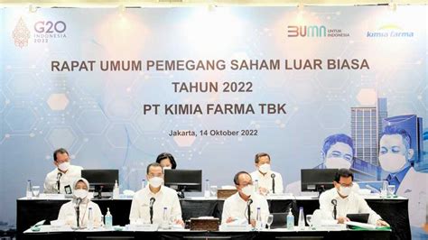 RUPS Kimia Farma Setujui Right Issue Dan Rombak Manajemen