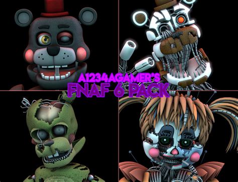 A1234agamer Fnaf 6 Model Pack Release By Sallymance On Deviantart