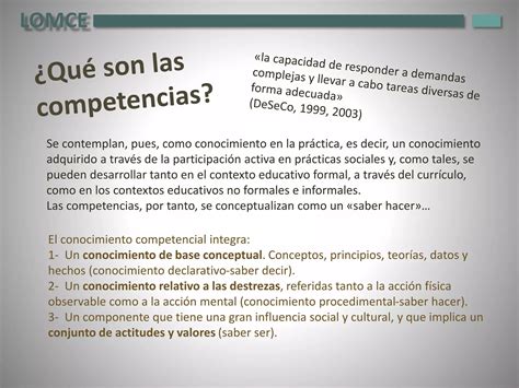 Lomce Competencias Contenidos Criterios De Evaluaci N Ppt