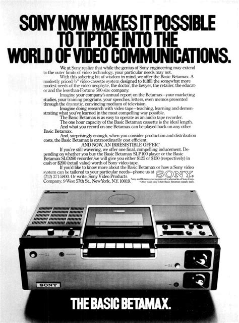 Vhs Or Beta A Look Back At Betamax And How Sony Lost The Vcr Format