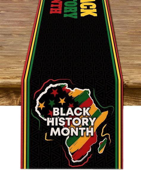 Amazon Sunwer Black History Month Table Runner Afro African