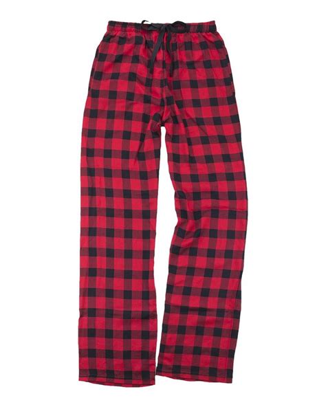 Boxercraft Youth Flannel Pants With Pockets Y20 Red Black