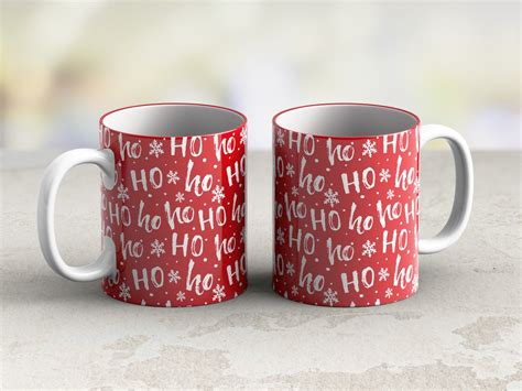 11 Oz And 15 Oz Coffee Mug Template Christmas Mug Wrap Png Sublimate
