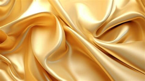 Premium Ai Image Smooth Elegant Golden Silk Or Satin Texture Can Use