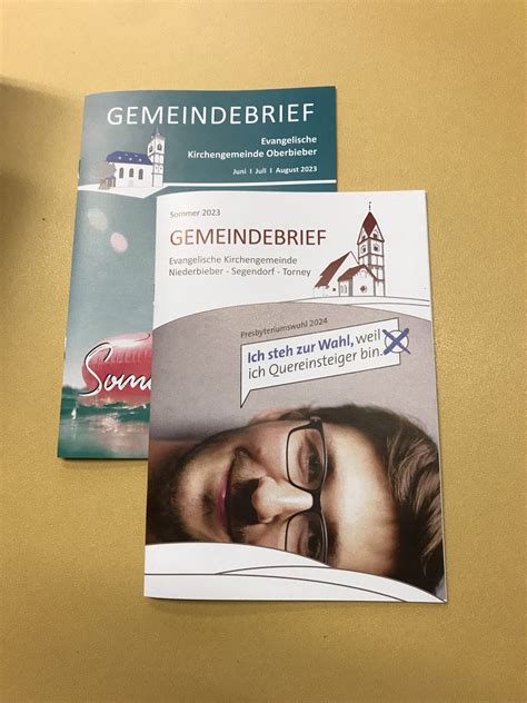 2023 Gemeindebrief Sommer Evangelische Kirchengemeinde Niederbieber