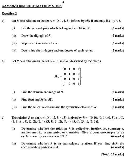 Discrete Math Relations