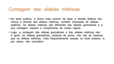 Regras Escans O De Versos Metrifica O Pdf