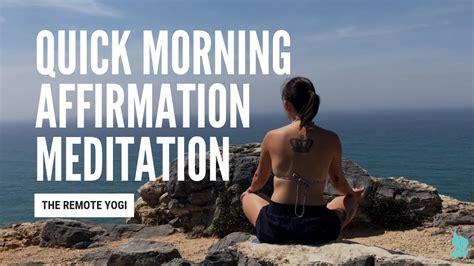 Morning Affirmation Meditation 6 Minutes Youtube