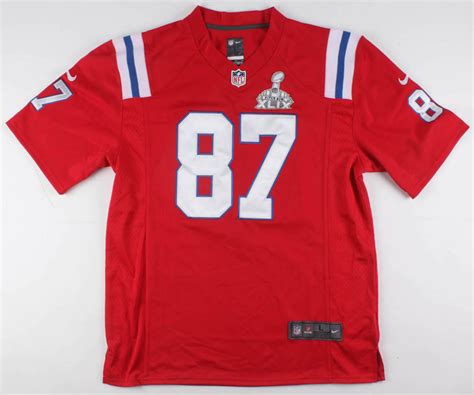Rob Gronkowski Signed New England Patriots Throwback Jersey Jsa Coa