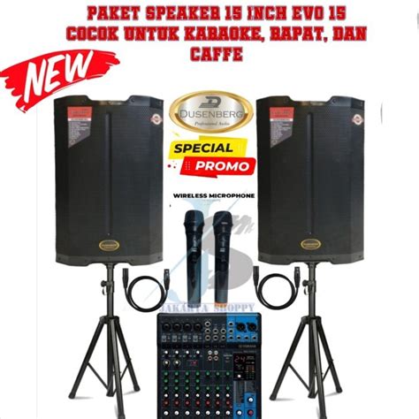 Jual Paket Sound Aktif Speaker DUSENBERG 15 Inch Karaoke Smart Tv