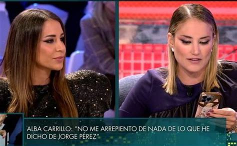 Televisión Polémica Los dardos de Alba Carrillo a Jorge Pérez en el