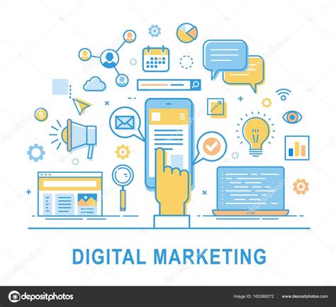 Digital Marketing Vector Stock Vector Image By ©cheremuha 163368272