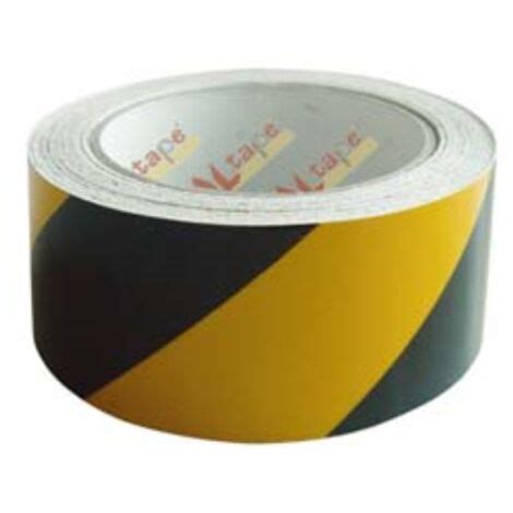 Nastro Segnaletico Adesivo In Pvc Giallo Nero Mm 50h Rotoli Da Mt 33