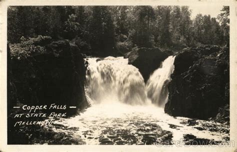 Copper Falls at State Park Mellen, WI Postcard