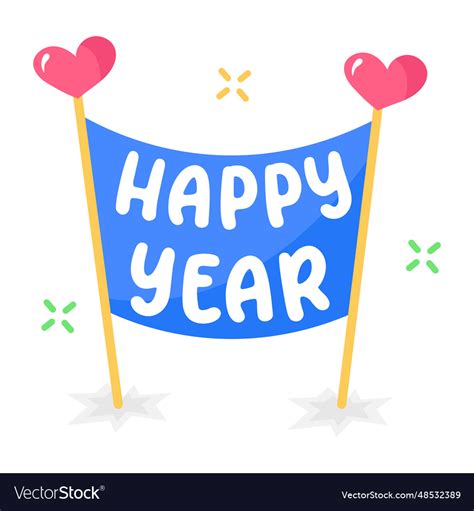 Happy year Royalty Free Vector Image - VectorStock