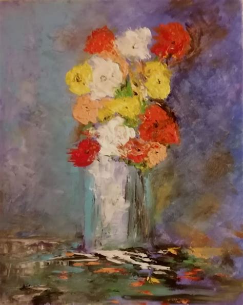 Vase De Fleurs Peinture D Alain Bouillaguet Peintre En Corr Ze