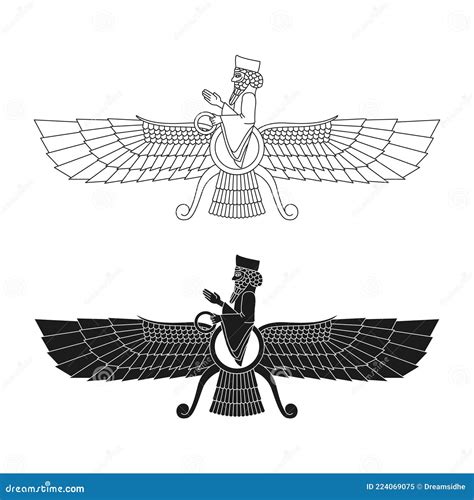 3D Faravahar Symbol Stock Image CartoonDealer 124633195