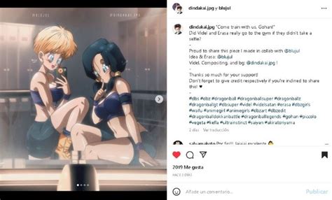 Videl Y Erasa Se Toman Una Coqueta Selfie En El Gym En Fan Art De