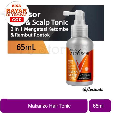 Jual 65ML BPOM Makarizo Advisor Hair Scalp Tonic 65ML