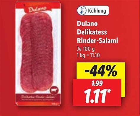 Dulano Delikatess Rinder Salami Angebot Bei Lidl 1Prospekte De