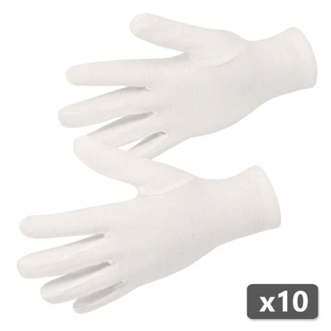 Lot De Gants De Travail En Coton Interlock Manutention Fine