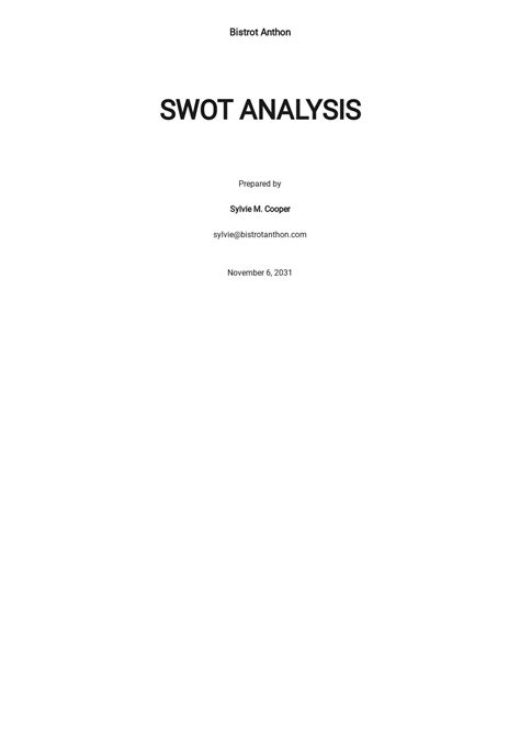 99+ FREE Swot Analysis Templates [Edit & Download] | Template.net