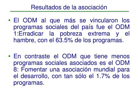 PPT Programas Sociales Y Objetivos De Desarrollo Del Milenio En