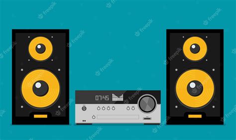 Premium Vector Home Stereo Flat Vector Music Systems