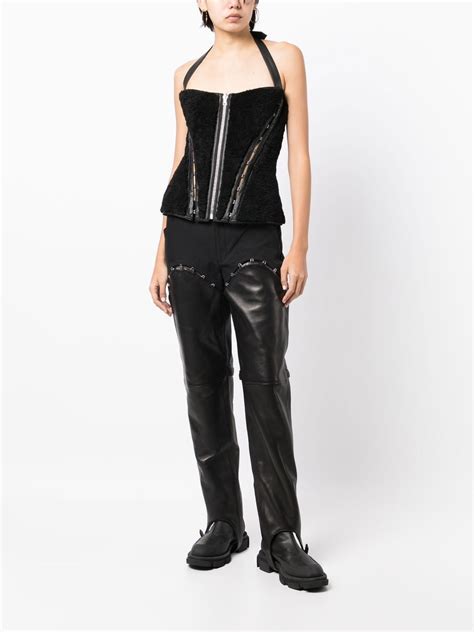 Dion Lee Reversible Shearling Corset Farfetch