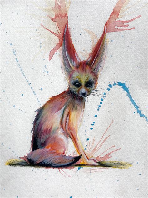 Fennec Fox,Me,Mixed Media,2019 : r/Art