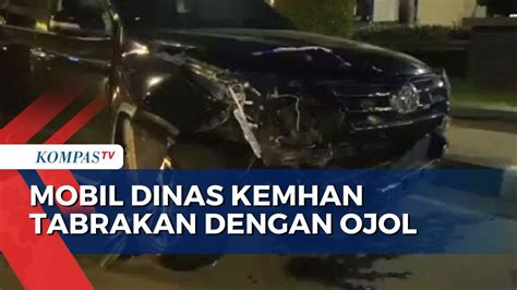 Ngebut Mobil Pelat Dinas Kemhan Tabrakan Dengan Ojek Online Di Jaksel