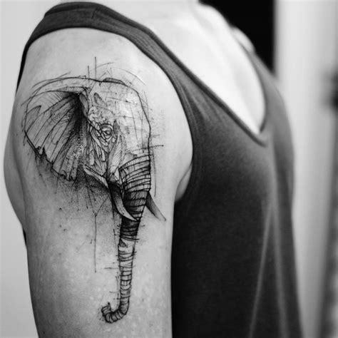 Kamil Mokot Elephant Tattoo Sketch Style Tattoos Elephant Tattoos