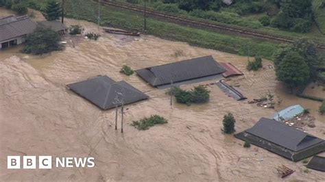 Japan Floods Heavy Rain In Kumamoto Prefecture Destroys Houses Bbc News