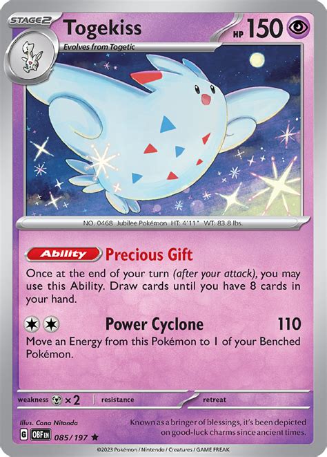 Togekiss Obsidian Flames Pokemon Card Pikawiz