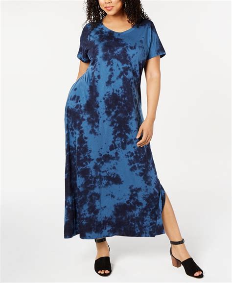 Style And Co Plus Size Tie Dye Maxi Dress Created For Macys Macys