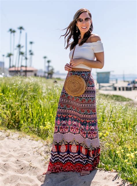 Boho Chic Style In A Maxi Skirt Sydne Style