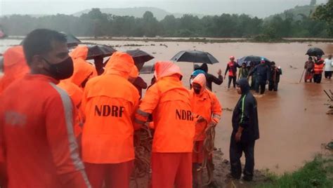 Raigarh Landslide Ndrf Army Team At Rescue Work Trishul Defence Academy