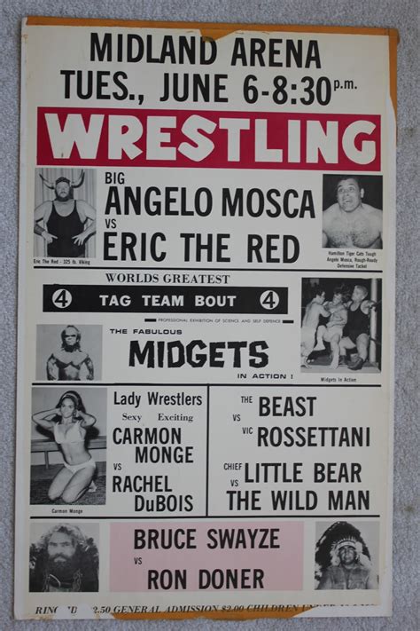 Big Bear Wrestling 1972 Wrestling Show Posters